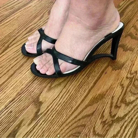 Charles Jourdan Paris Women’s Sandals Shoes Patent Heels Black Size 6 - Picture 9 of 9